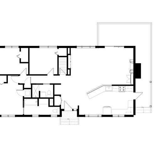 Floor plan of a renovation in Niantic, Connecticut.