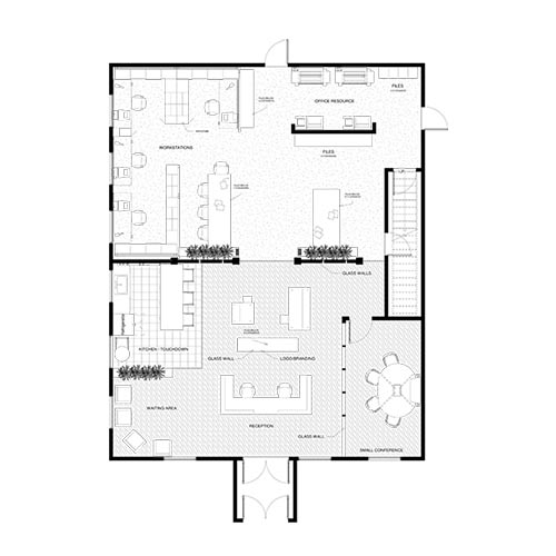 Floor Plan of Standard Knapp Corporate Office.