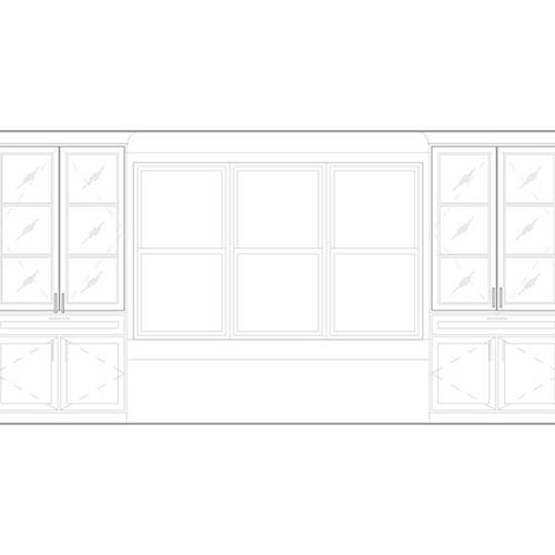 Interior elevation of a kitchen in Winsted, Connecticut.